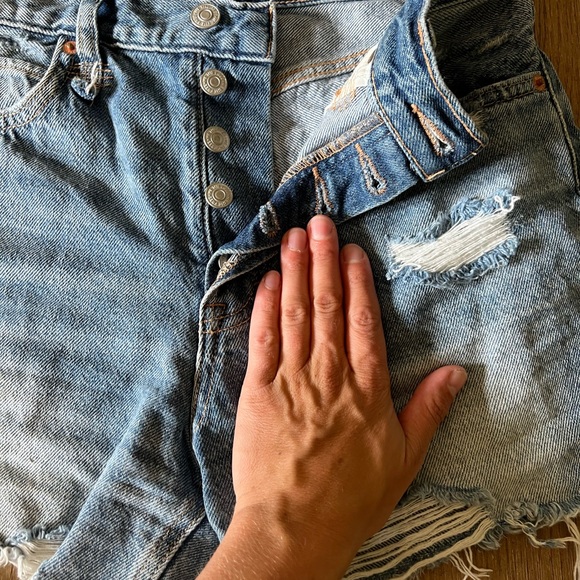 Free People We The Free Jean Shorts 25 - Picture 2 of 7